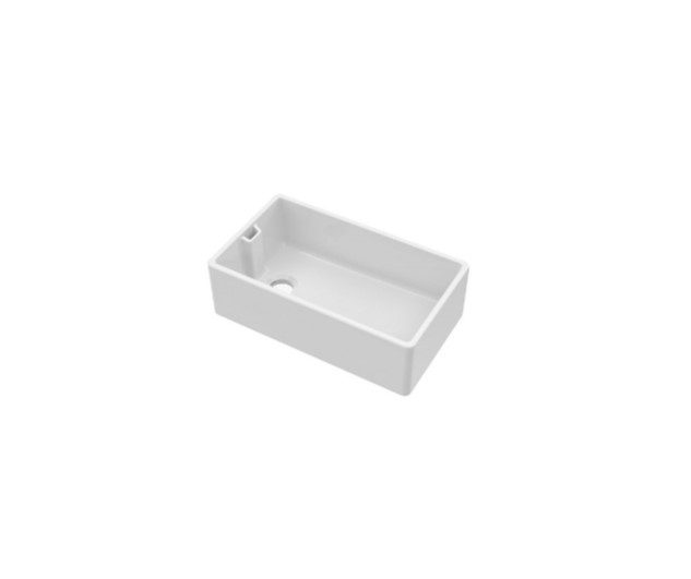 NUIE White Belfast Ceramic Sink With Weir Overflow W795 X D460 X